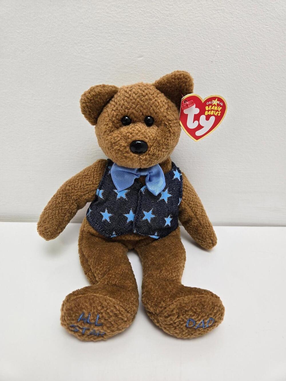 Ty Beanie Baby “All-Star Dad” the Fathers Day Bear! (8.5 inch)